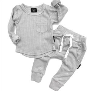 Little Bipsy thermal jogger set 3-6 months grey
